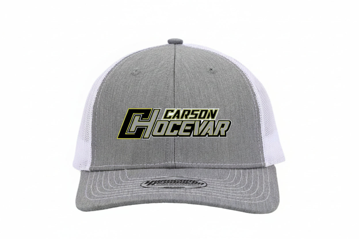 Carson Hocevar White Trucker Hat