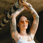 Incline Sunglasses: Polished Gold Frame Amber Lens