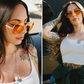 Incline Sunglasses: Polished Gold Frame Amber Lens