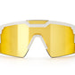 Future Tech Sunglasses: GLOSS WHITE Gold Lens Z87+
