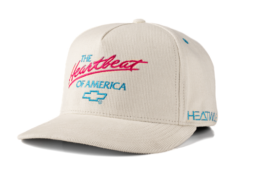 HWV Chevrolet Heartbeat of America Hat - OFF WHITE Cord
