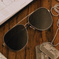 Incline Sunglasses: Gun Metal Frame Black Lens