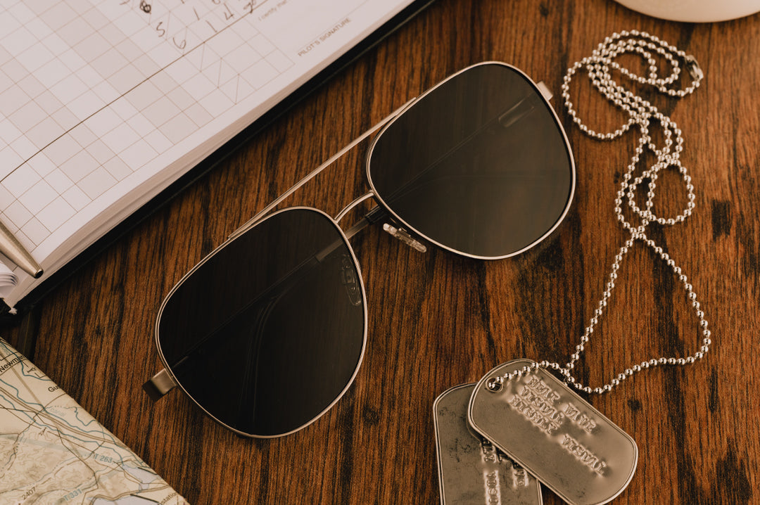 Incline Sunglasses: Gun Metal Frame Black Lens