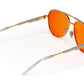 Incline Sunglasses: Polished Gold Frame Amber Lens