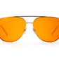 Incline Sunglasses: Polished Gold Frame Amber Lens