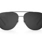 Incline Sunglasses: Gun Metal Frame Black Lens