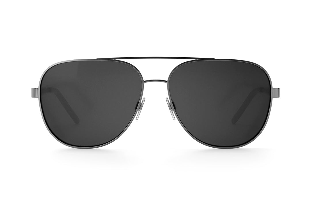 Incline Sunglasses: Gun Metal Frame Black Lens