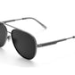 Incline Sunglasses: Gun Metal Frame Black Lens
