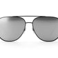 Incline Sunglasses: SATIN Black Frame SILVER Lens
