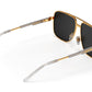 Nimitz Sunglasses: Gold Frame Black Lens