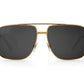 Nimitz Sunglasses: Gold Frame Black Lens