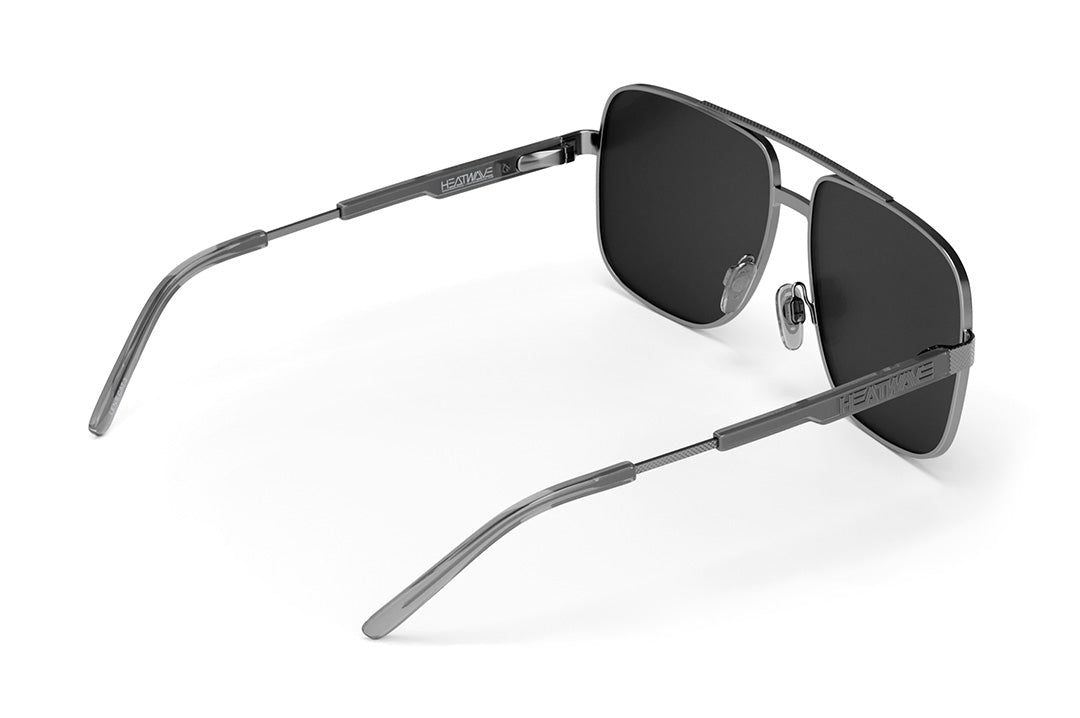 Nimitz Sunglasses: Gun Metal Frame BLACK Lens