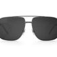 Nimitz Sunglasses: Gun Metal Frame BLACK Lens