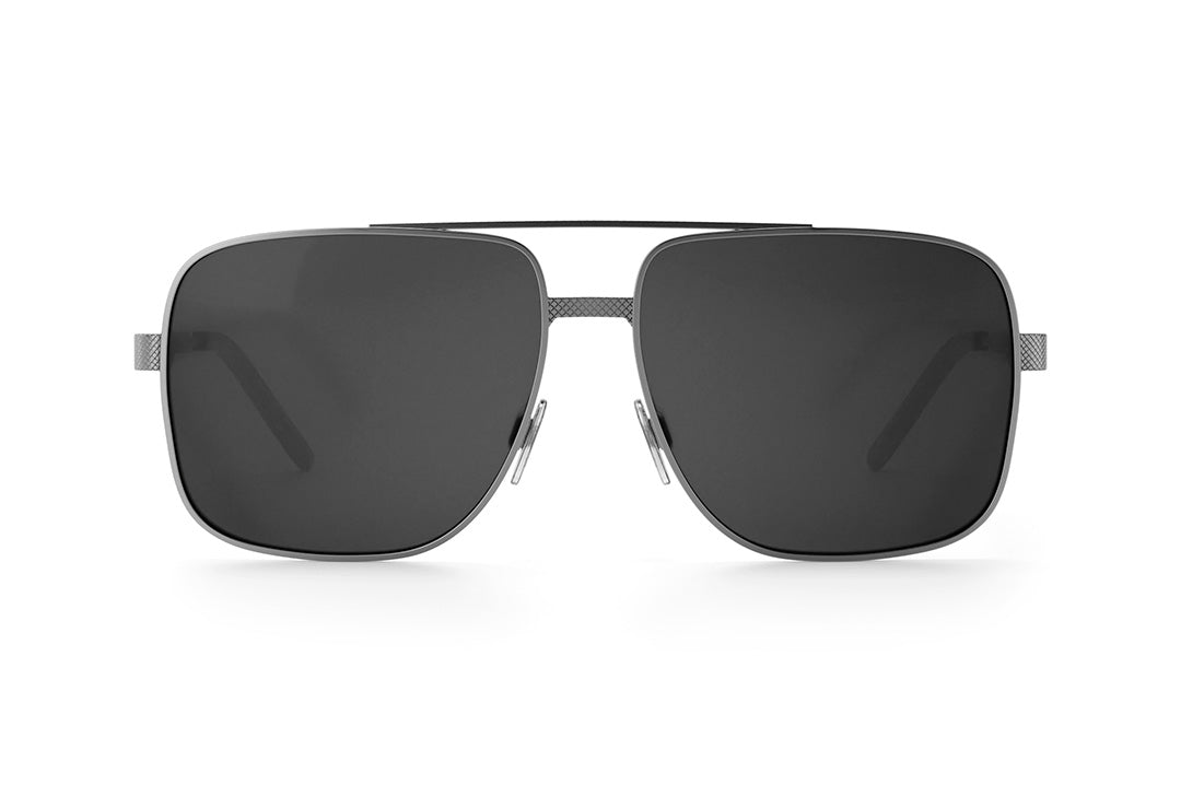 Nimitz Sunglasses: Gun Metal Frame BLACK Lens