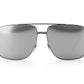 Nimitz Sunglasses: Gun Metal Frame SILVER Lens