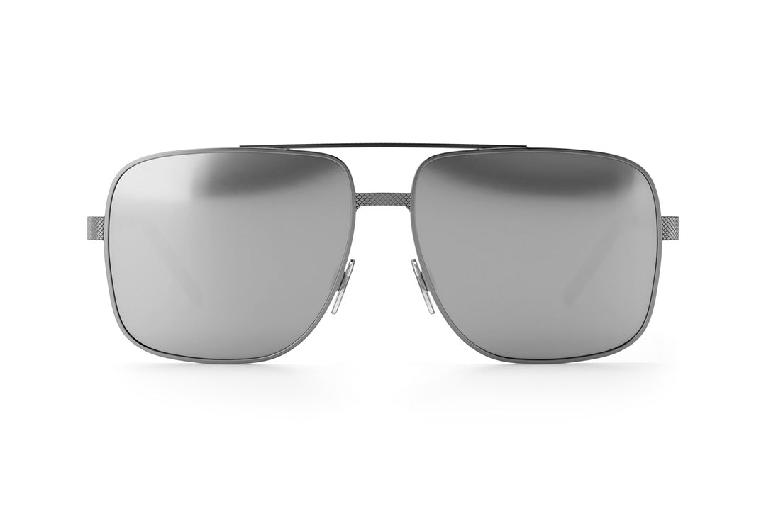 Nimitz Sunglasses: Gun Metal Frame SILVER Lens