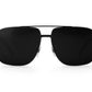 Nimitz Sunglasses: SATIN Black Frame ULTRA BLACK Lens