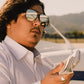 Incline Sunglasses: SATIN Black Frame SILVER Lens