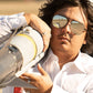 Incline Sunglasses: SATIN Black Frame SILVER Lens