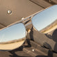 Nimitz Sunglasses: Gun Metal Frame SILVER Lens