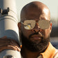 Nimitz Sunglasses: Gun Metal Frame SILVER Lens