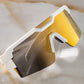 Future Tech Sunglasses: GLOSS WHITE Gold Lens Z87+