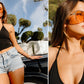 Incline Sunglasses: Polished Gold Frame Amber Lens