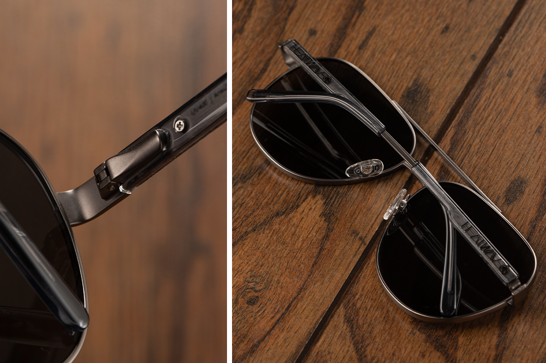 Incline Sunglasses: Gun Metal Frame Black Lens