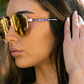 Incline Sunglasses: Velvet Tortoise Frame Rose Gold Lens