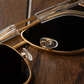 Nimitz Sunglasses: Gold Frame Black Lens