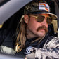 Nimitz Sunglasses: Gold Frame Black Lens
